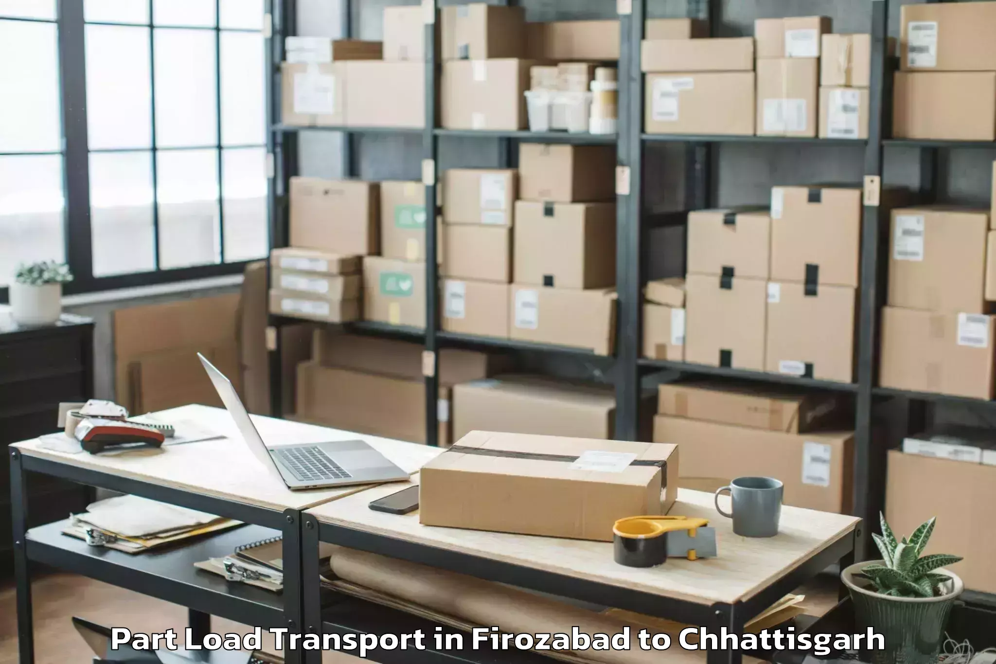 Firozabad to Ambikapur Part Load Transport Booking